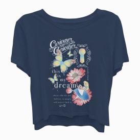 Alice in Wonderland Cropped Graphic Tee