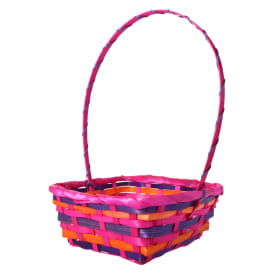 mini bamboo easter basket 7.8in