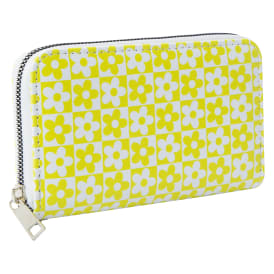 Printed Faux Leather Zipper Wallet 6.9in