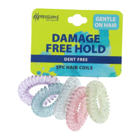 Damage-Free Coil Hair Ties 5-Pack - Pastels