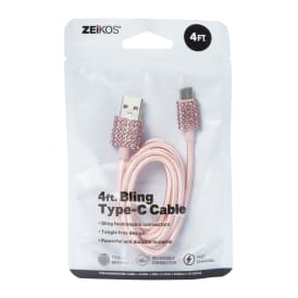 4ft Premium USB-C Bling Charging Cable
