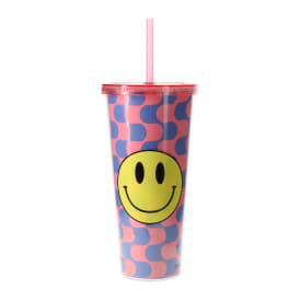 Y2K Print Tumbler With Reusable Straw 24oz