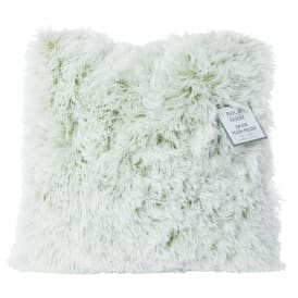 Dip-Dye Plush Faux Fur Throw Pillow 16in x 16in