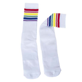 Pride Rainbow Stripe Mens Crew Socks, 1 Pair