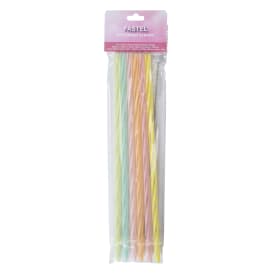 Patterned Straws 6-Count - Pastel