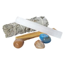 Sage & Stone Energy Cleansing Smudge Kit (Styles May Vary)