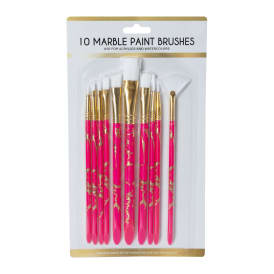 Acrylic & Watercolor Marble Paintbrushes 10-Count