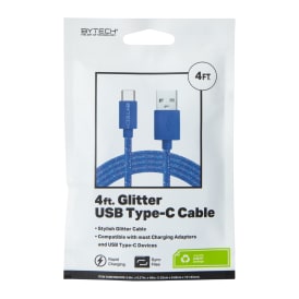 4ft Glitter USB-C Cable
