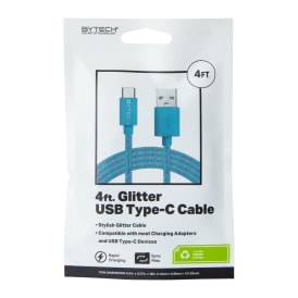 4ft Glitter USB-C Cable