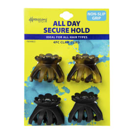 Expressions® Medium Claw Hair Clips 4-Pack (Styles May Vary)