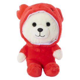 Hooded Stuffed Bear Plush 9in