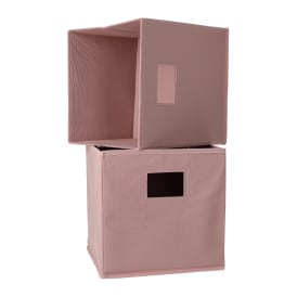 Collapsible Fabric Storage Cube With Rope Handles 10in x 10in 2-Pack