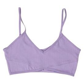 Lavender V-Neck Panel Bralette