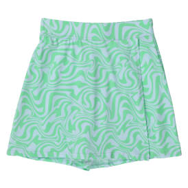 Green Swirl Wrap Skort