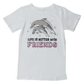 Life Is Better With Friends' Dolphin Graphic Tee