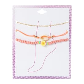 Layered Anklet Set 3-Piece