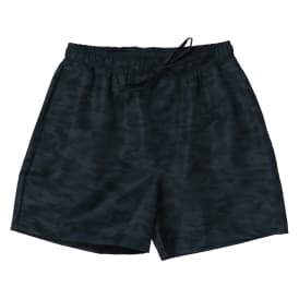 Young Mens Black Camo Nylon Shorts