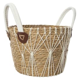 round natural storage basket 10.8in | Five Below
