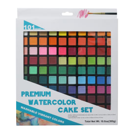 Premium Watercolor Paint Cakes 101-Piece Set