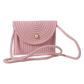 Woven Crossbody Bag - Pink