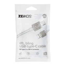4ft Bling USB-C to USB-C Charging Cable