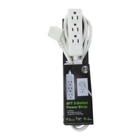 8ft Power Strip With 3 Outlets