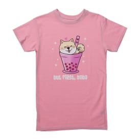 But First, Boba' Shiba inu Graphic Tee