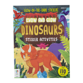 Glow-in-The-Dark Dinosaurs Sticker Activity Book With Over 110 Stickers