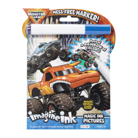 Imagine ink® Magic ink Pictures Mess-Free Coloring Book – Monster Jam