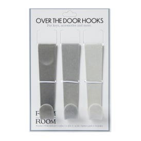 Over-The-Door Flocked Hooks 3-Count