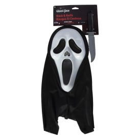 Ghost Face Mask & Knife Costume Set