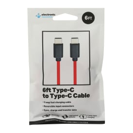 6ft USB-C To USB-C 3 Amp Fast Charging Cable