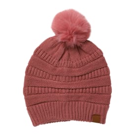 Pom Sweater Knit Beanie