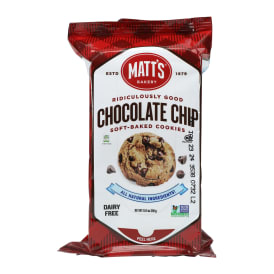 Matt’S Bakery® Chocolate Chip Dairy Free Cookies 10.5oz