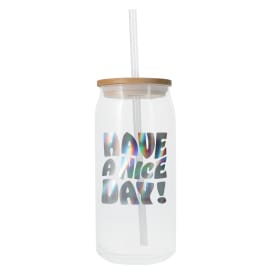 Glass Tumbler With Bamboo Lid 20oz