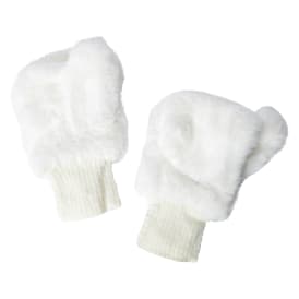 faux fur flip-top mittens