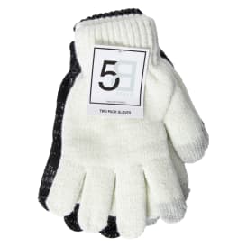 Lined Knit Gloves 2-Pack