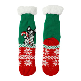 Holiday Sherpa-Lined Slipper Socks