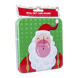 Holiday Tin Gift Card Holder 4in x 4in