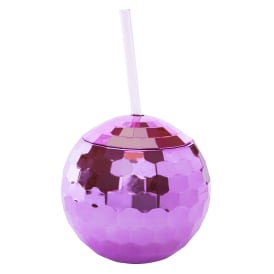 Disco Ball Sipper & Straw 8.5 Fl.oz