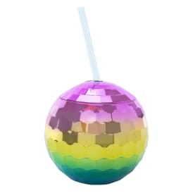 Disco Ball Sipper & Straw 8.5 Fl.oz