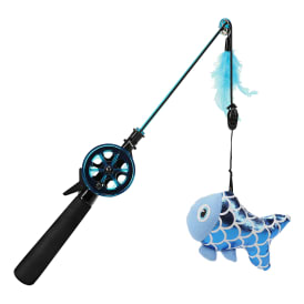 Cat Fishing Rod Toy - Blue