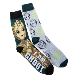 mens I am Groot crew socks 2-pack