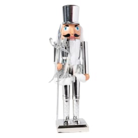 metallic holiday nutcracker decoration 15in | Five Below