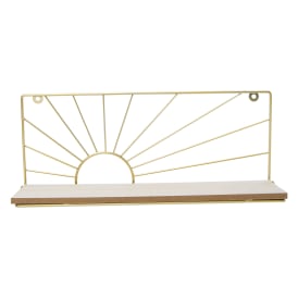 Wood & Metal Sun Ray Shelf 15in x 6in | Five Below