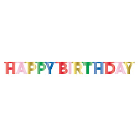 Happy Birthday Banner - Primary Colors