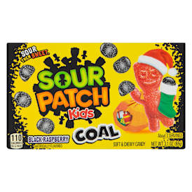 Sour Patch Kids® Coal Black Raspberry Theater Box Candy 3.1oz - Holiday Theme