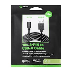 10ft 8-Pin To USB-A Charging Cable