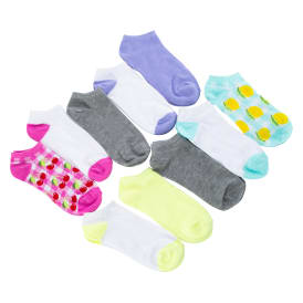 Ladies Ankle Socks 10-Pack - Fruits