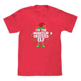 Makeup Obsessed Elf Christmas Graphic Tee
